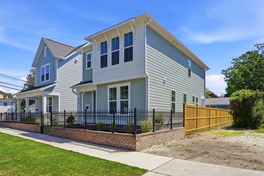 Representative exterior details of a home built from the The Remington by RobuckHomes in Downtown Wilmington Collective, Wilmington (Image 56). Representative exterior details of a home built from the The Remington by RobuckHomes in Downtown Wilmington Collective, Wilmington (Image 56).