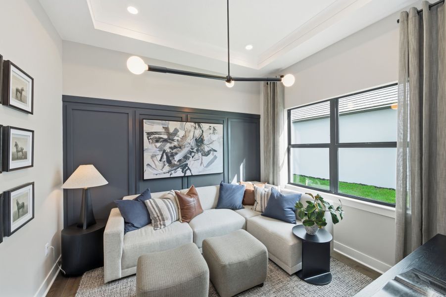 Furnished interior view inside a new home in Marigold, Davie (Image 4). Furnished interior view inside a new home in Marigold, Davie (Image 4).