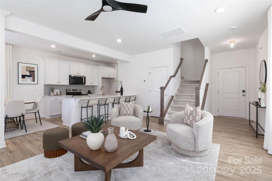 Furnished interior view inside a new home in , Charlotte (Image 4).