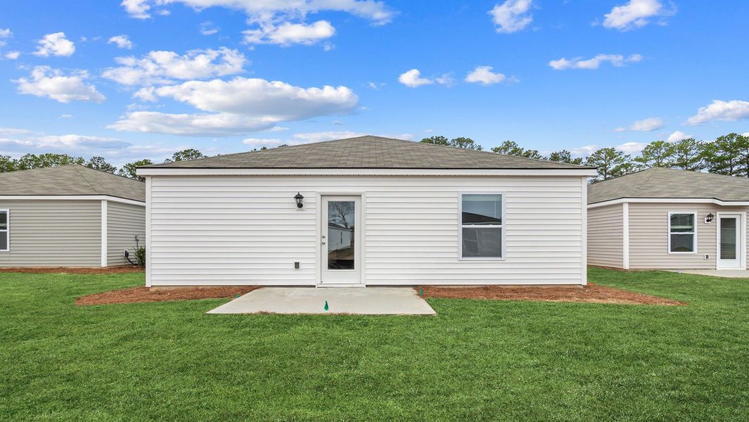 Exterior details and patio area of a home in The Retreat at East Argent, Ridgeland (Image 2). Exterior details and patio area of a home in The Retreat at East Argent, Ridgeland (Image 2).