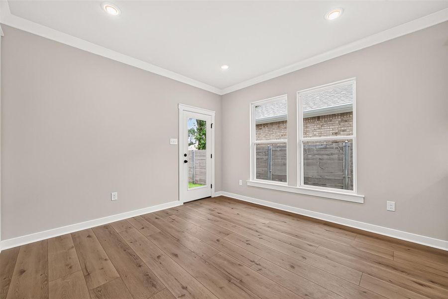 Spacious, unfurnished interior of a new home in Two Step Farm, Montgomery (Image 25). Spacious, unfurnished interior of a new home in Two Step Farm, Montgomery (Image 25).