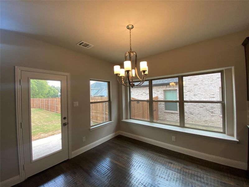 Breakfast nook with window seat