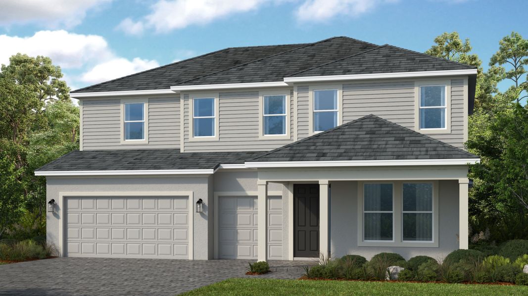 Representative exterior photo of a completed home built from the Waikiki by Taylor Morrison in Victoria Lakes, Odessa, FL (Image 4). Representative exterior photo of a completed home built from the Waikiki by Taylor Morrison in Victoria Lakes, Odessa, FL (Image 4).