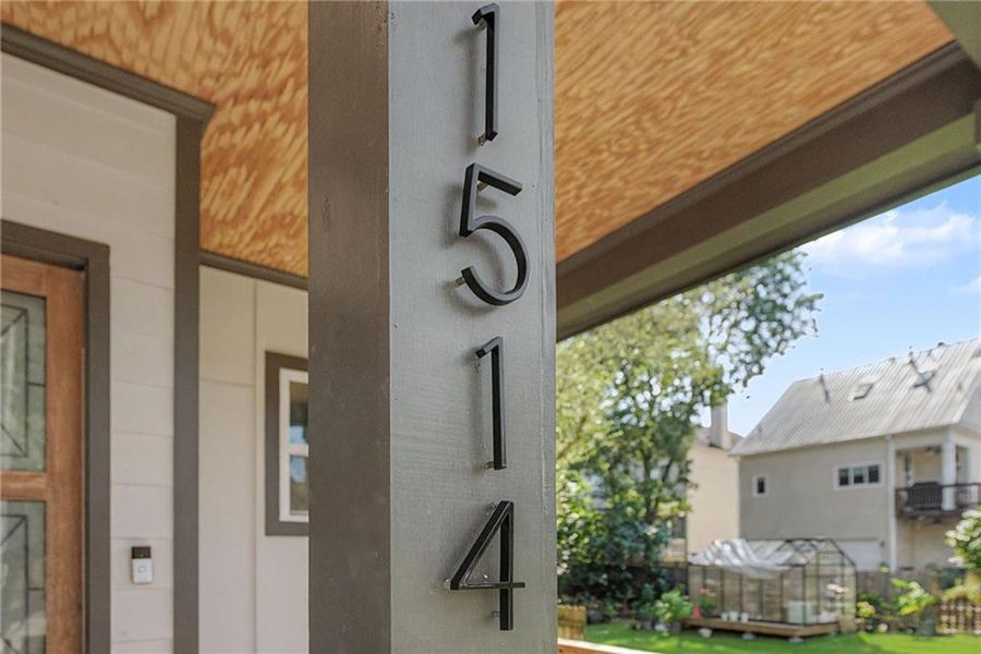 Exterior details and patio area of a home in , Atlanta (Image 28).