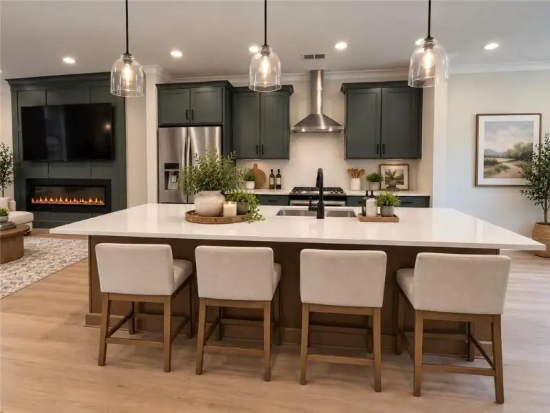Furnished interior view inside a new home in Townes at South Main, Kennesaw (Image 9).