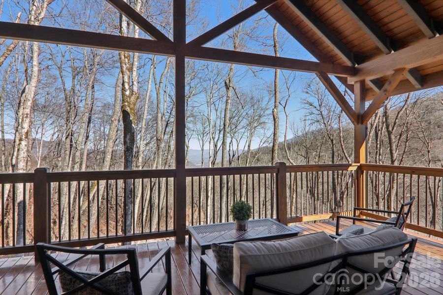 Exterior details and patio area of a home in , Maggie Valley (Image 27).