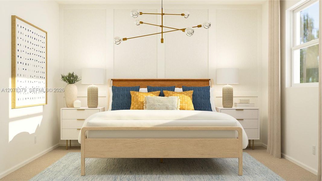 Furnished interior view inside a new home in Del Mar, Miami (Image 5).