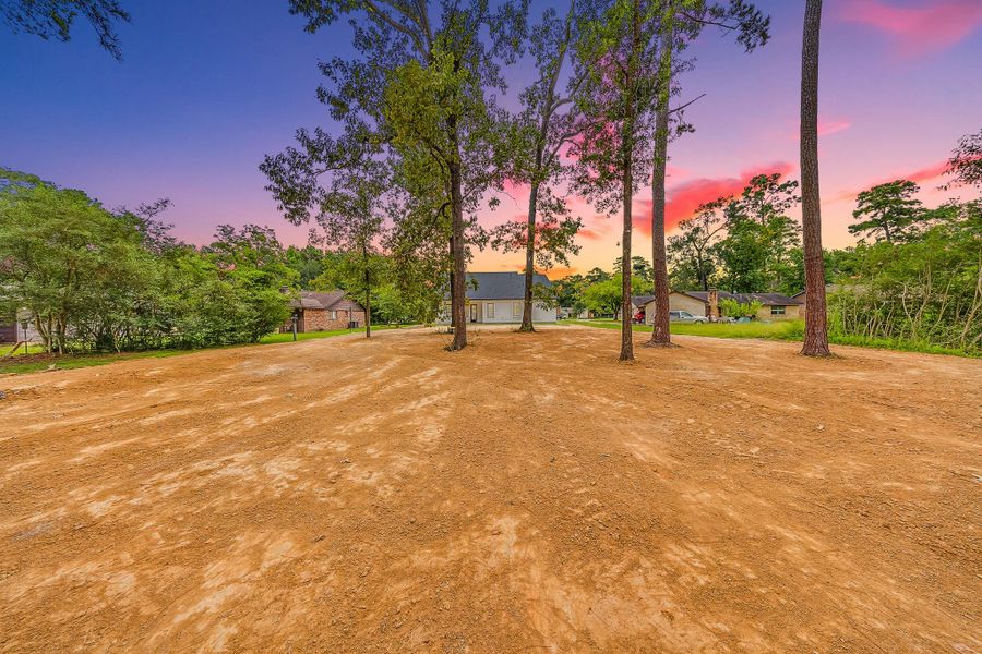 Huge backyard offering abundant space for outdoor activities, entertaining, gardening, and enjoying the beautiful Texas weather.