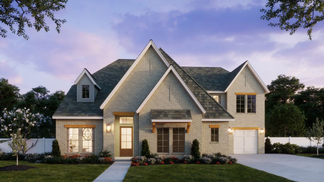 Representative exterior photo of a completed home built from the Hudson III by Southgate Homes in Prosper Ridge, Prosper, TX (Image 3).