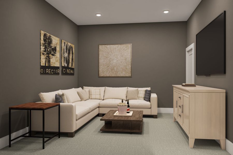 Representative furnished interior of a home built from the Lisbon by Tri Pointe Homes in Legacy Grove, Montgomery (Image 18).