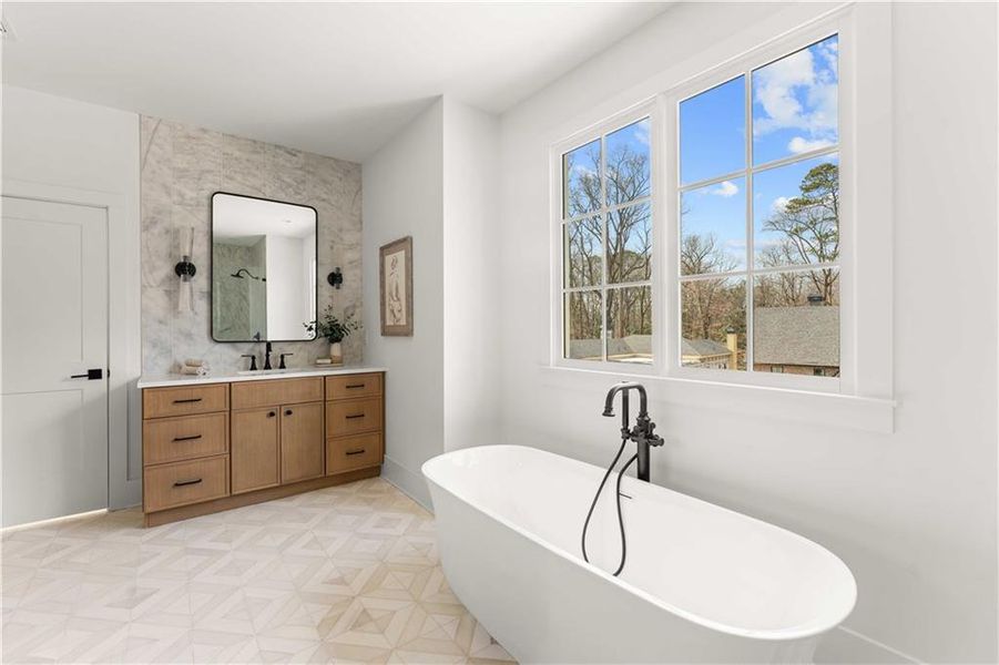 Furnished interior view inside a new home in , Atlanta (Image 6). Furnished interior view inside a new home in , Atlanta (Image 6).