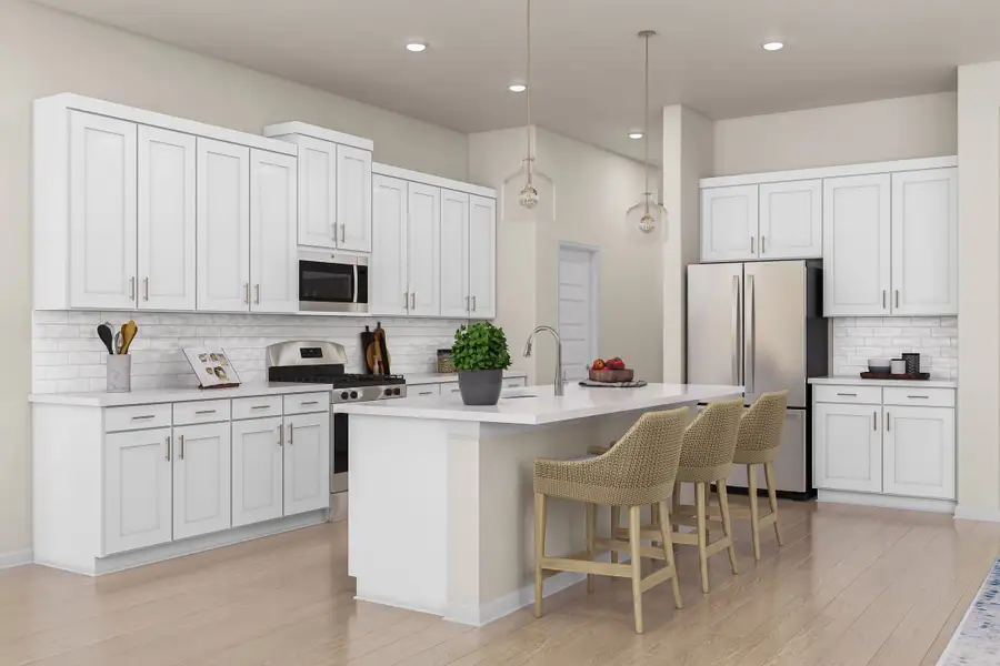 Furnished interior view inside a new home in Lariat, Liberty Hill (Image 12).