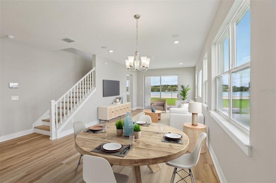Furnished interior view inside a new home in Lagoon Residences at Epperson, Wesley Chapel (Image 10).