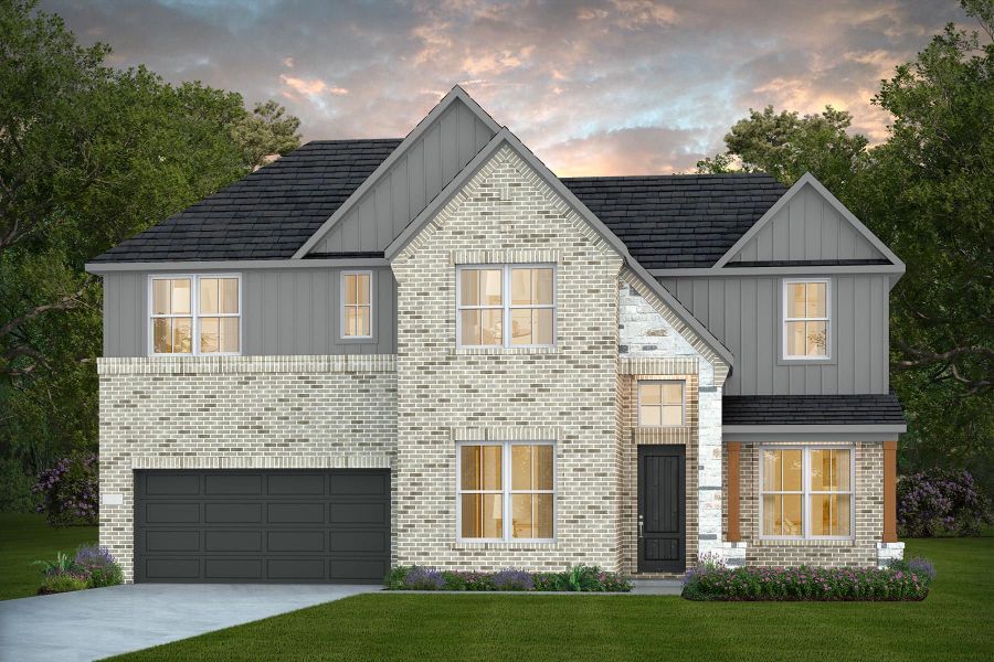 Representative exterior photo of a completed home built from the Oglesby by Pulte Homes in Katy Court, Katy, TX (Image 6). Representative exterior photo of a completed home built from the Oglesby by Pulte Homes in Katy Court, Katy, TX (Image 6).