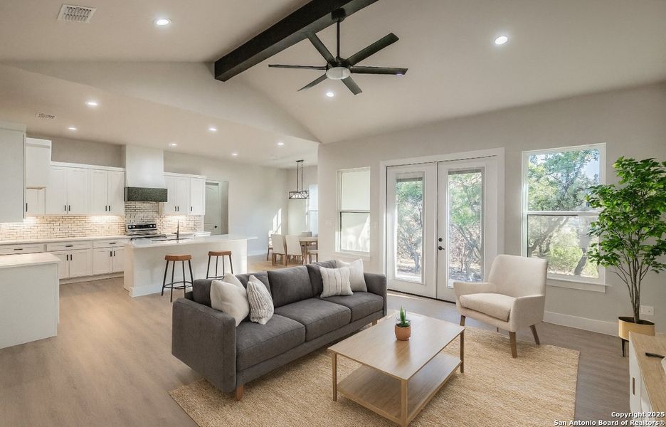 Furnished interior view inside a new home in , Fischer (Image 6). Furnished interior view inside a new home in , Fischer (Image 6).