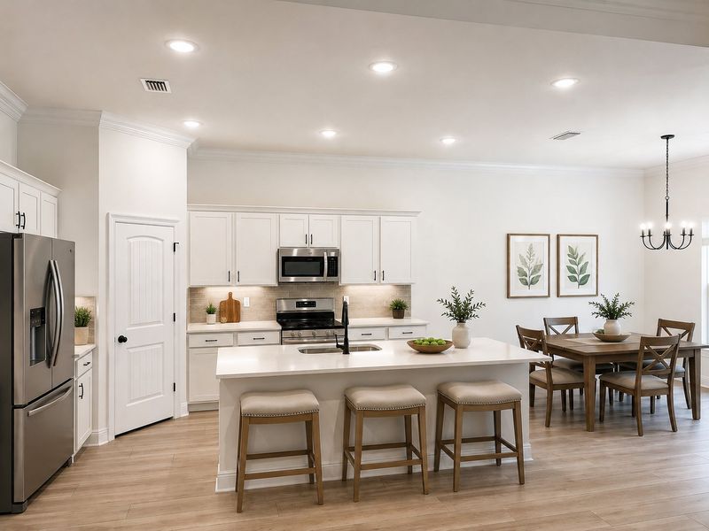 Furnished interior view inside a new home in Young Oaks, Crestview (Image 6).