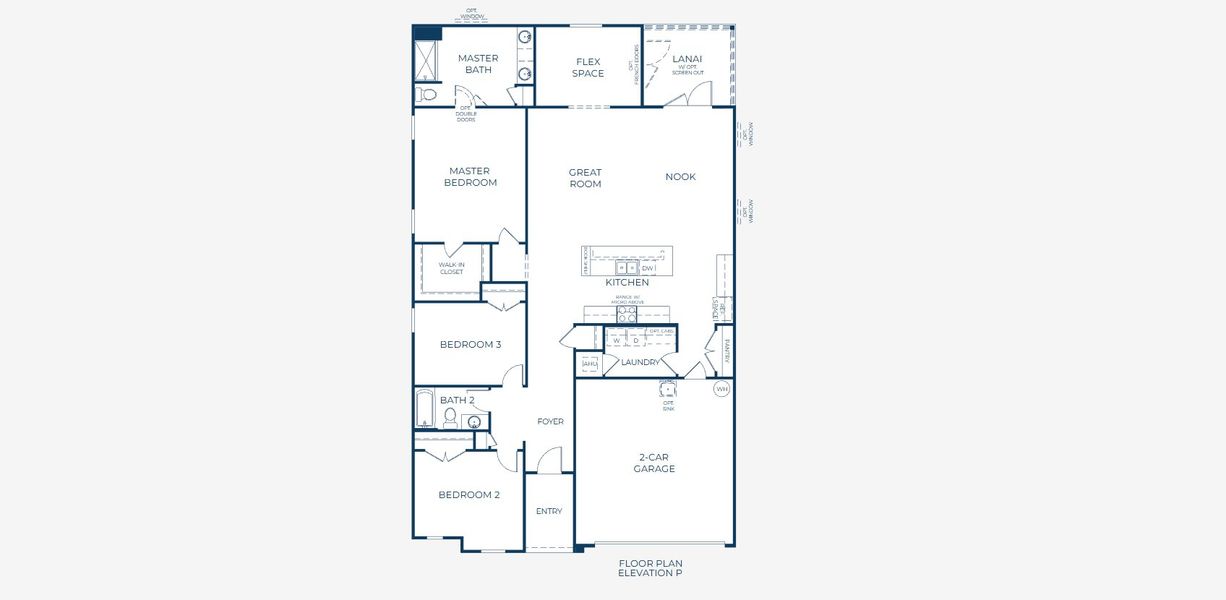 2D floor plan layout of this home in Oakstone Farms, Leesburg, FL (Image 5).