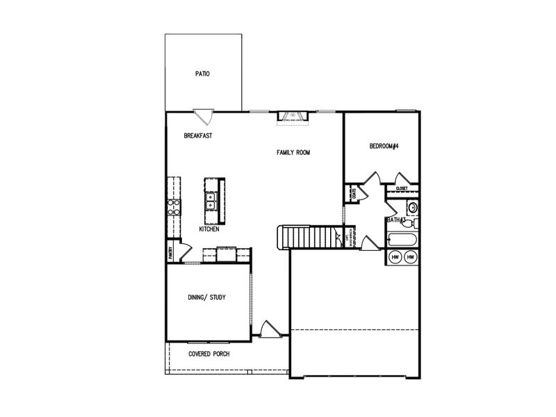 2D floor plan layout for the The Landon II by My Home Communities in Robins Estates, Warner Robins, GA (Image 3). 2D floor plan layout for the The Landon II by My Home Communities in Robins Estates, Warner Robins, GA (Image 3).