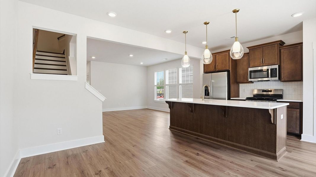 Inviting breakfast area with a seamless connection to the kitchen for everyday living at the new Marion Square community Inviting breakfast area with a seamless connection to the kitchen for everyday living at the new Marion Square community