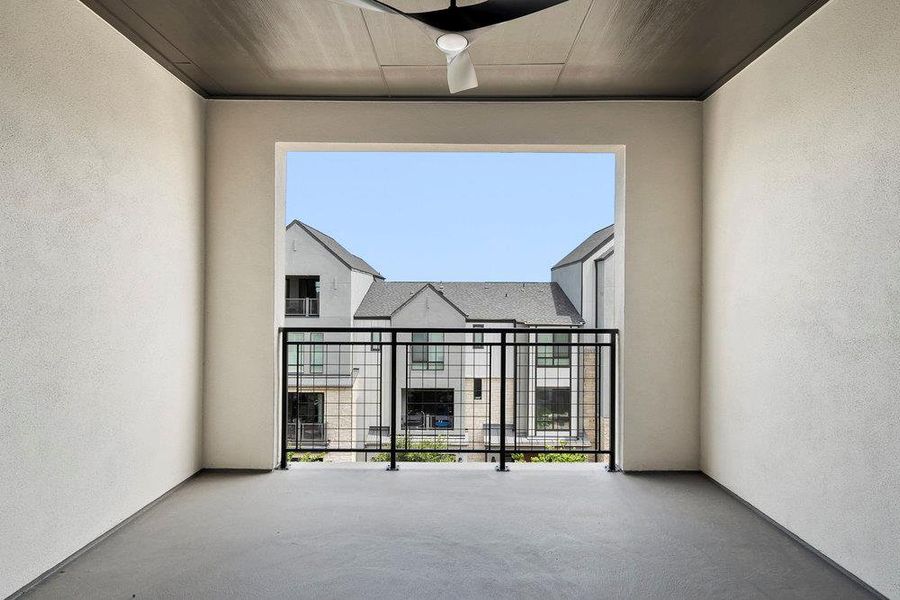 Exterior details and patio area of a home in The Grove, Austin (Image 1). Exterior details and patio area of a home in The Grove, Austin (Image 1).
