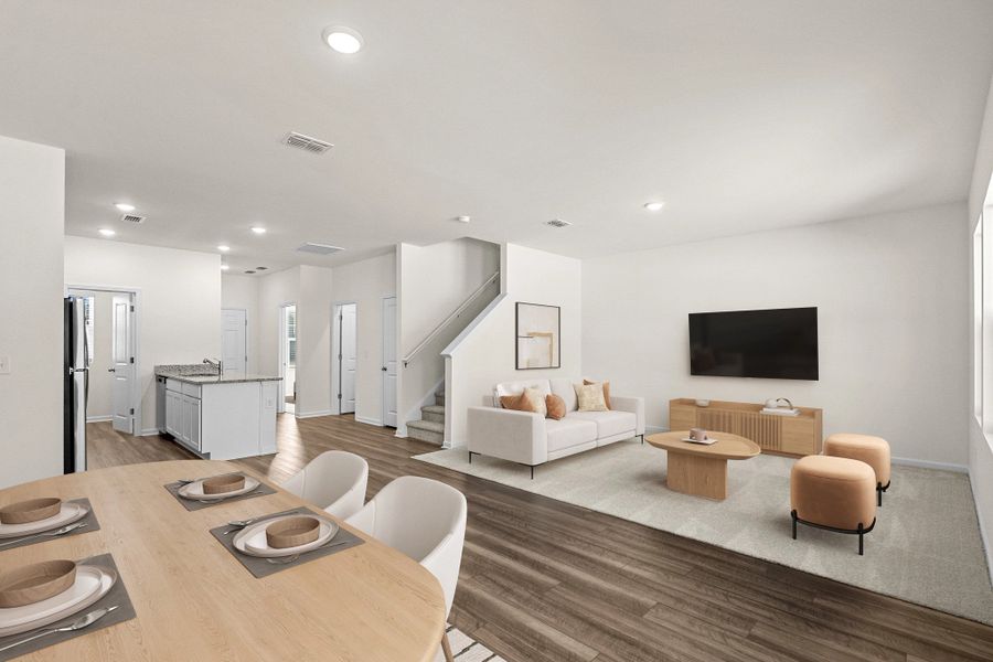 Representative furnished interior of a home built from the Highland by Starlight Homes in Sutton Farms, San Antonio (Image 4).