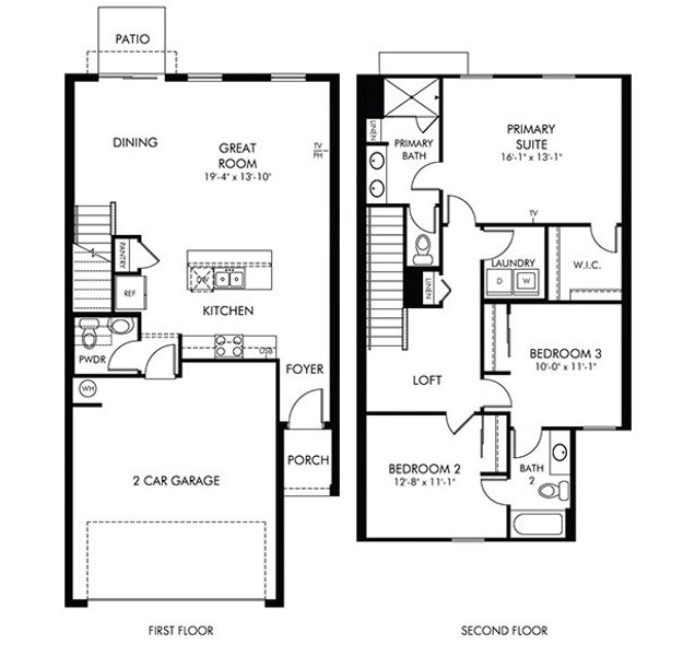 2D floor plan layout of this home in Bradford Park, Ormond Beach, FL (Image 3).