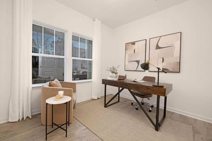 Representative furnished interior of a home built from the Inverness by True Homes in Morgan Hills, Albemarle (Image 9).