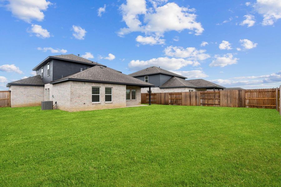Huge fenced backyard offering plenty of space for outdoor fun, gardening, or future pool installation.