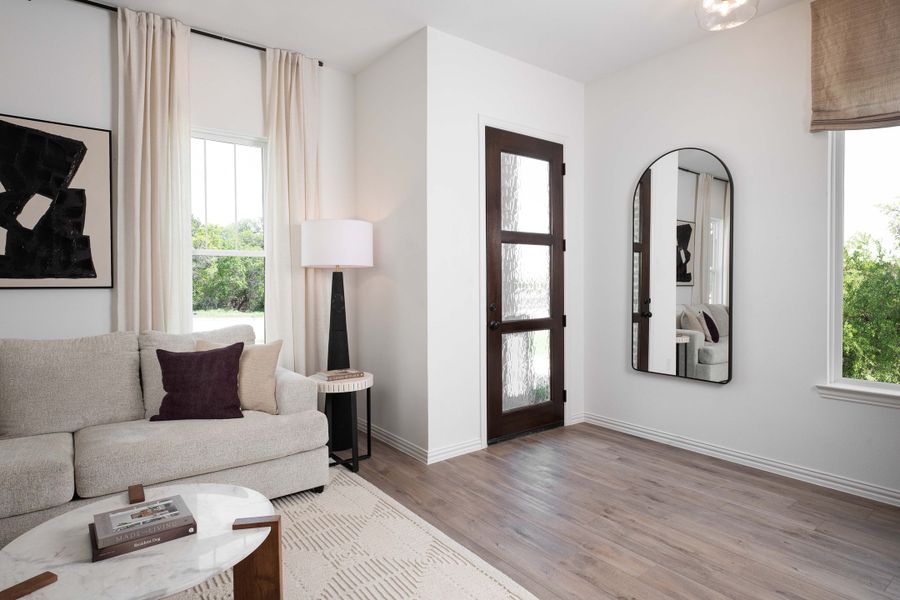 Representative furnished interior of a home built from the Wyatt by Ashton Woods in Collin Creek, Plano (Image 5).