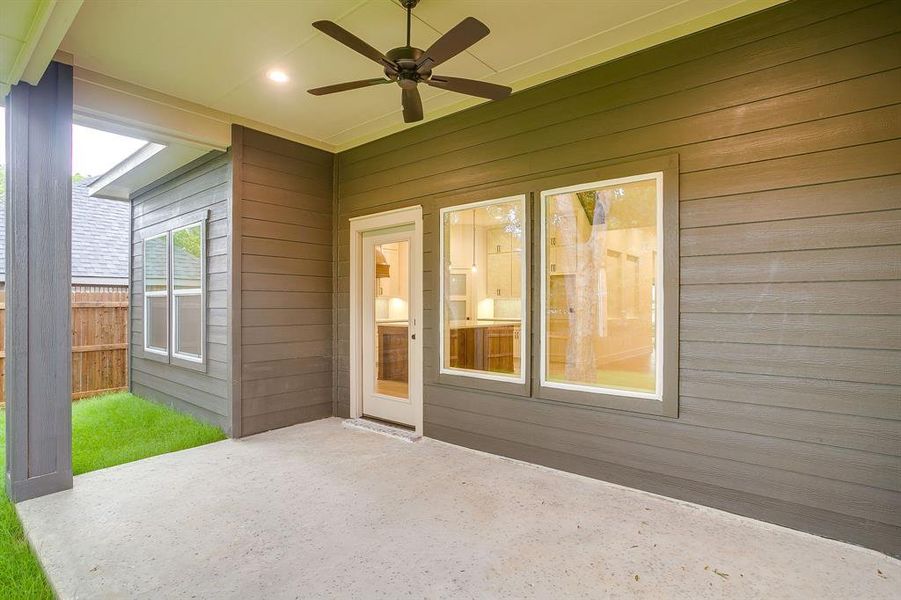 Exterior details and patio area of a home in , Fort Worth (Image 3). Exterior details and patio area of a home in , Fort Worth (Image 3).
