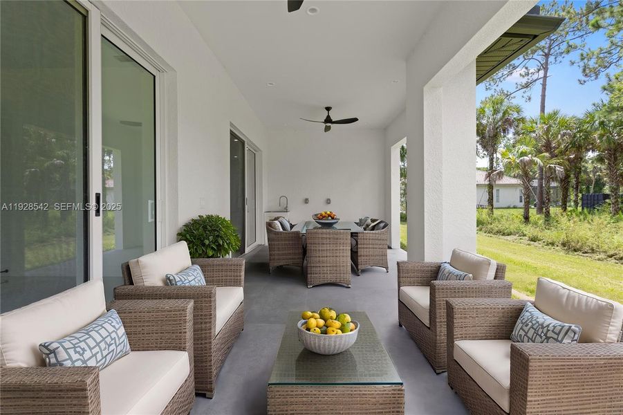 Exterior details and patio area of a home in , Naples (Image 3). Exterior details and patio area of a home in , Naples (Image 3).