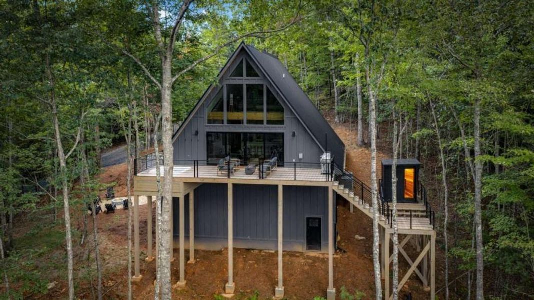In-progress construction of a new home in , Blue Ridge, GA (Image 55).