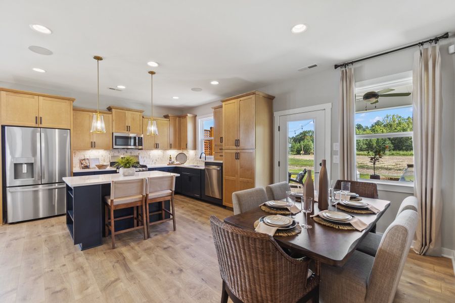 Furnished interior view inside a new home in Esplanade at Northgate, Indian Trail (Image 11).