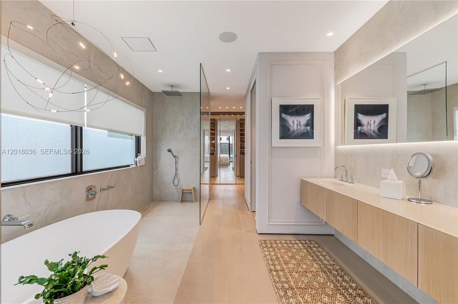 Furnished interior view inside a new home in , Miami (Image 11).