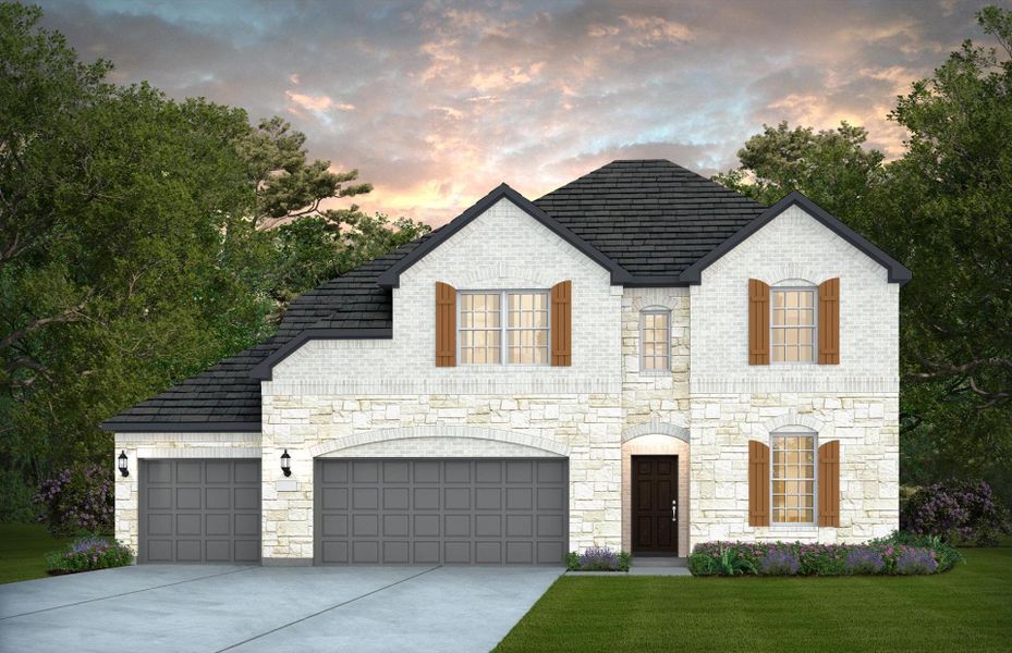 Representative exterior photo of a completed home built from the Lexington - 3-Car Garage by Pulte Homes in Davis Ranch, San Antonio, TX (Image 2).