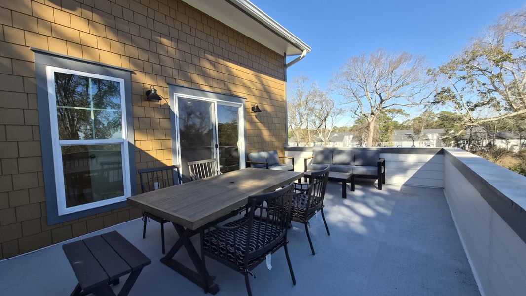 Exterior details and patio area of a home in , North Charleston (Image 32).