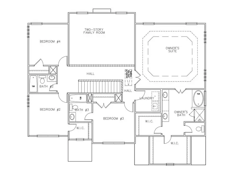 2D floor plan layout for the The Wendell by Stephen Elliott Homes in River’s Station, Atlanta, GA (Image 5).