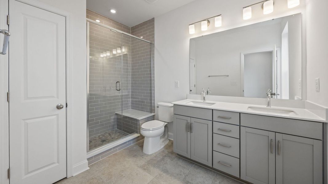 The Landon Plan in River District by DBR Homes in Charlotte, N.C - Bedroom