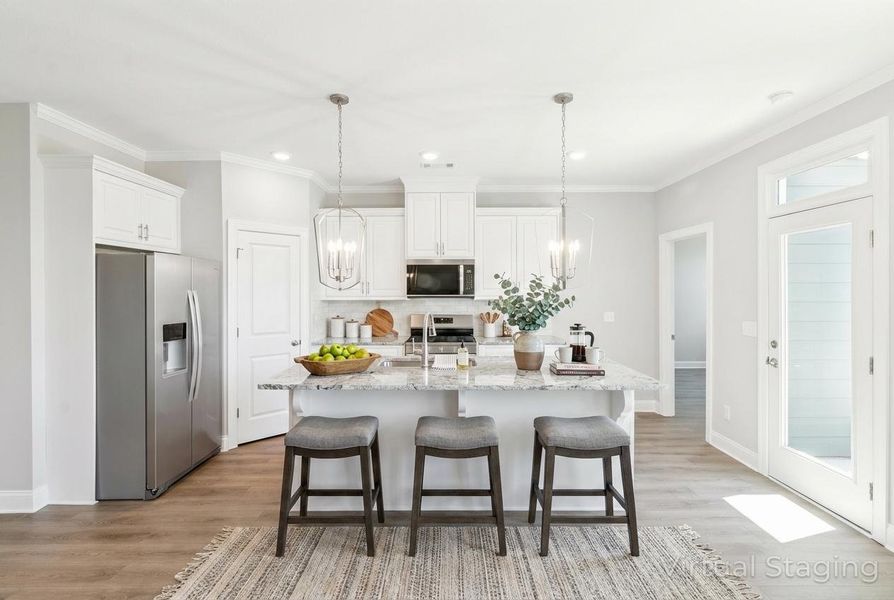 Furnished interior view inside a new home in Sinclair at Crawford Creek, Grovetown (Image 9). Furnished interior view inside a new home in Sinclair at Crawford Creek, Grovetown (Image 9).
