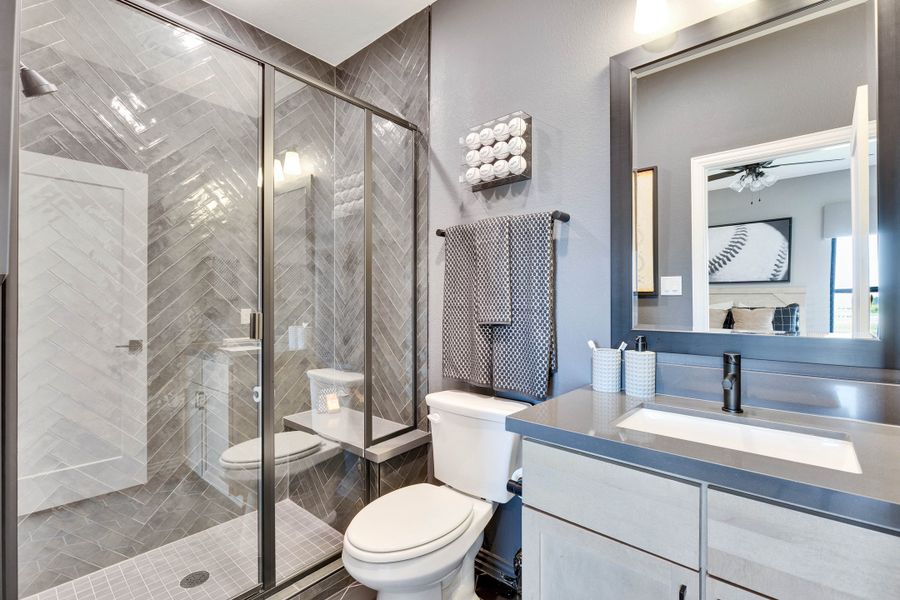 Representative furnished interior of a home built from the Premier Series - Elm by DRB Homes in Infinity Square, Kyle (Image 24).