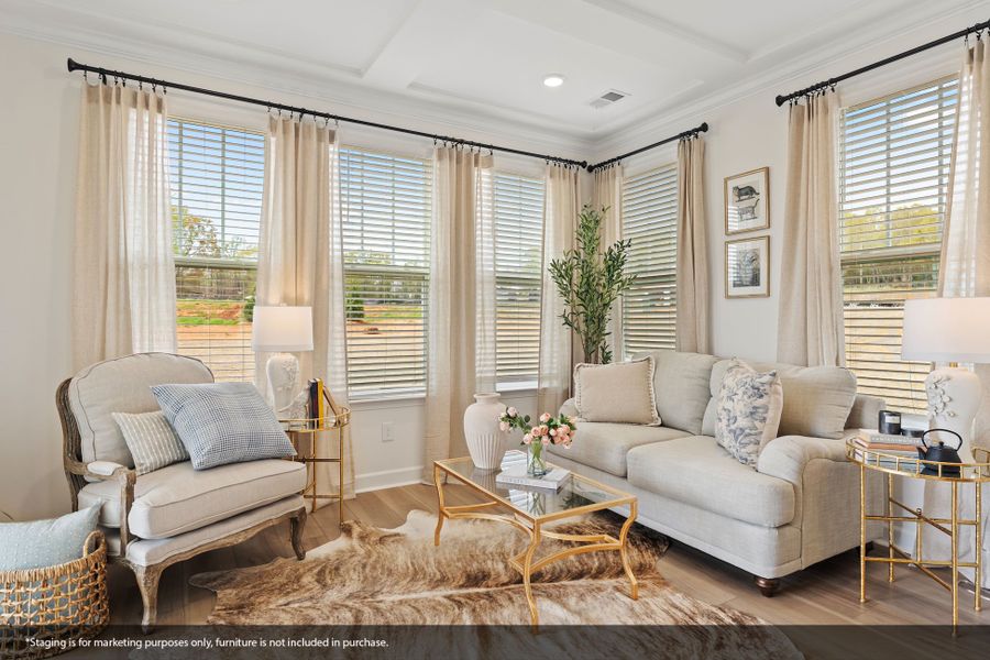 Furnished interior view inside a new home in Foxhall Landing, Easley (Image 28). Furnished interior view inside a new home in Foxhall Landing, Easley (Image 28).
