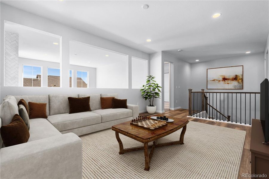 Furnished interior view inside a new home in Stargaze at Solstice, Littleton (Image 28).
