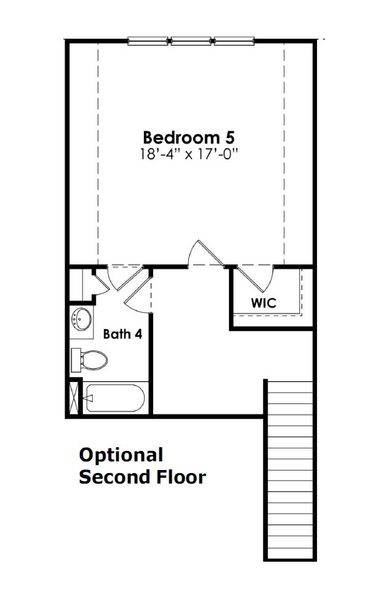 2D floor plan layout for the Trivecta by D.R. Horton in Old Chapin Reserve, Lexington, SC (Image 5).