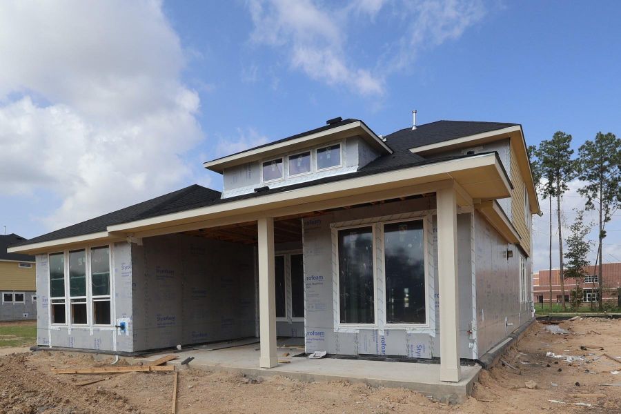 In-progress construction of a new home in Woodson’s Reserve, Spring, TX (Image 7).