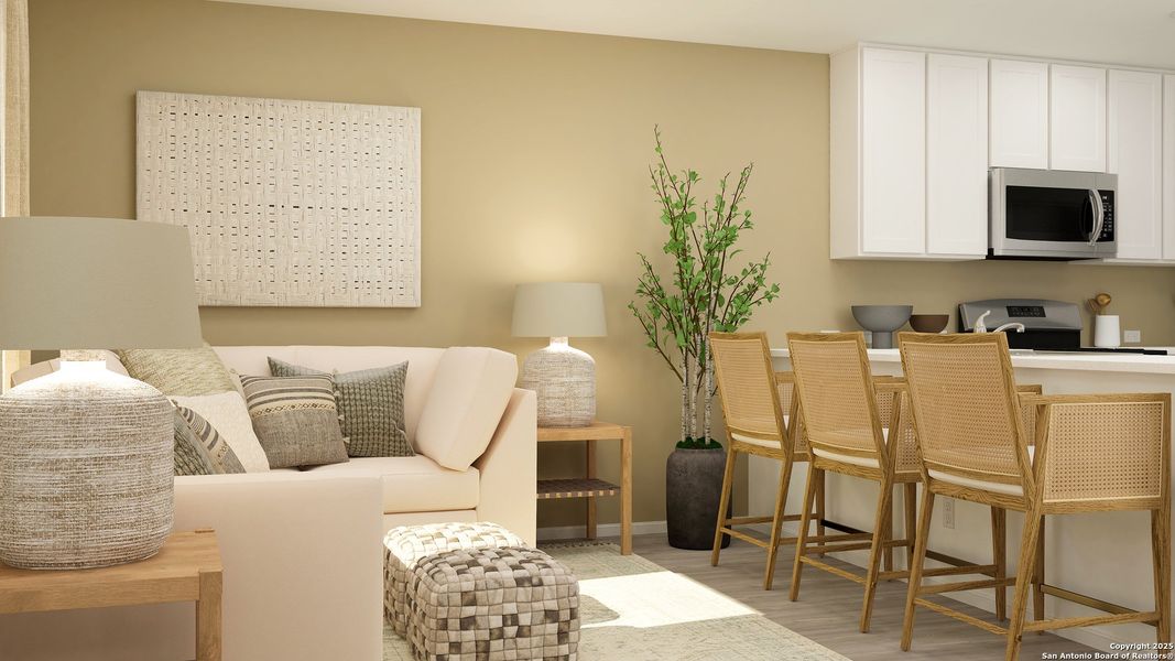 Furnished interior view inside a new home in Tres Laurels: Wellton Collection, San Antonio (Image 11).