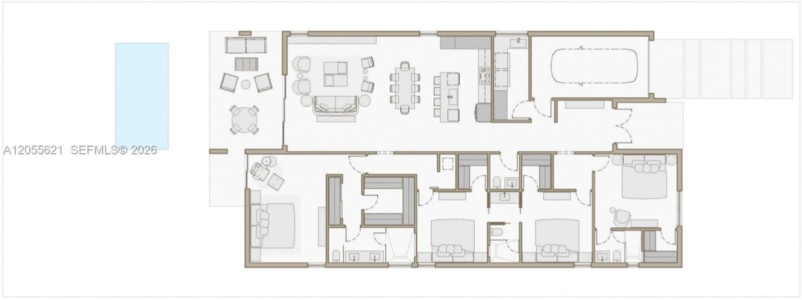 2D floor plan layout of this home in , Miami, FL (Image 5). 2D floor plan layout of this home in , Miami, FL (Image 5).
