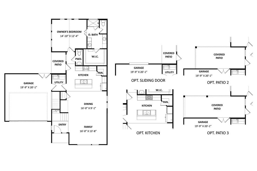 2D floor plan layout of this home in Bridgeland Central, Cypress, TX (Image 4).