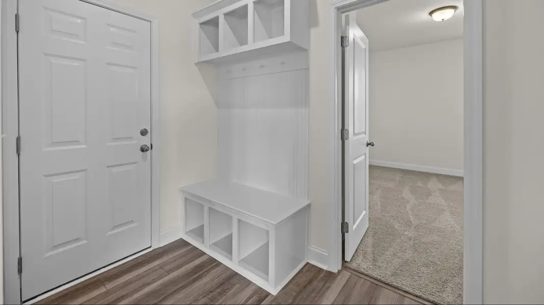 The Norris Plan by DRB Homes in Michaux Gardens - Mudroom (Representative Photo) The Norris Plan by DRB Homes in Michaux Gardens - Mudroom (Representative Photo)