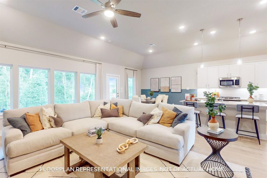 Furnished interior view inside a new home in Pinewood at Grand Texas, New Caney (Image 13).