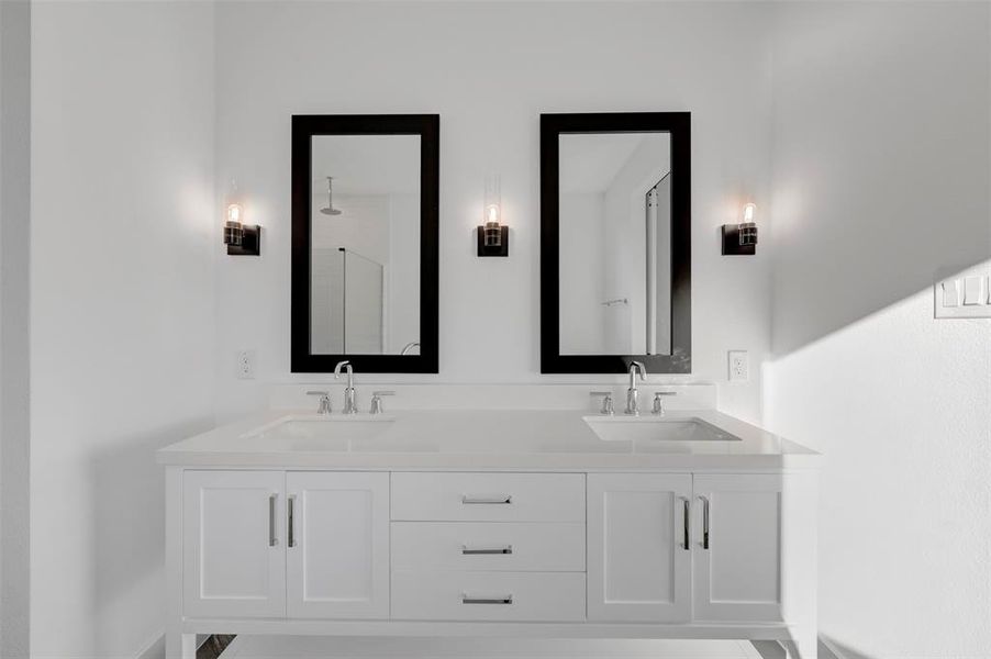 Furnished interior view inside a new home in Kreymer at the Park, Wylie (Image 18).